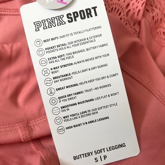 NWT pink sport buttery soft leggings and brami set - Picture 8 of 8